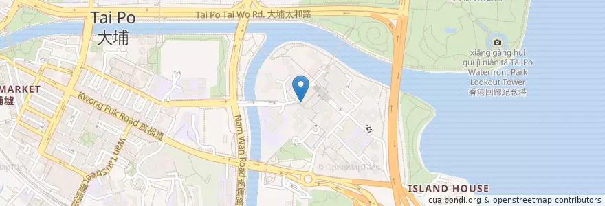 Mapa de ubicacion de McDonald's en الصين, هونغ كونغ, غوانغدونغ, الأقاليم الجديدة, 大埔區 Tai Po District.
