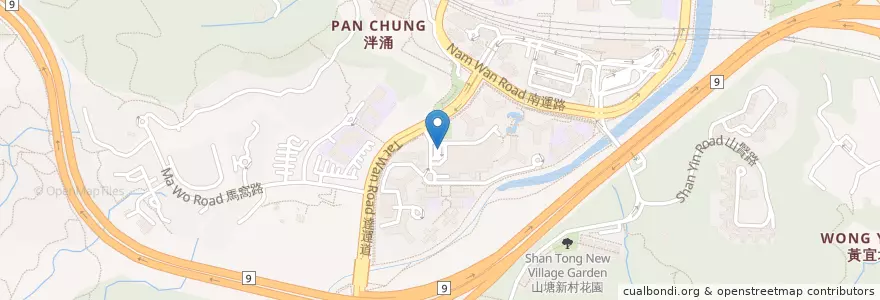 Mapa de ubicacion de 運頭塘 Wan Tau Tong en 중국, 홍콩, 광둥성, 신제, 大埔區 Tai Po District.