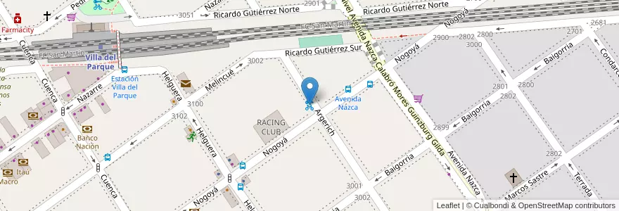 Mapa de ubicacion de 202 - Nogoya Y Argerich en آرژانتین, Ciudad Autónoma De Buenos Aires, Buenos Aires, Comuna 11.