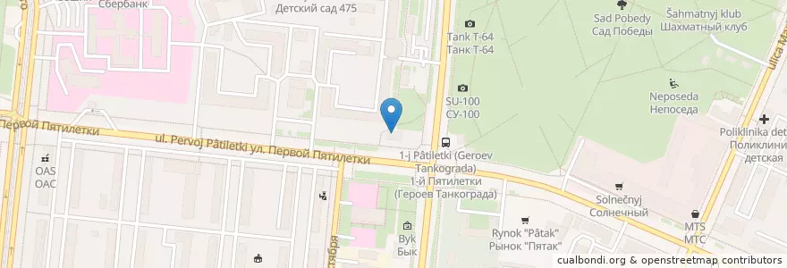 Mapa de ubicacion de Каштан en Rusia, Уральский Федеральный Округ, Óblast De Cheliábinsk, Челябинский Городской Округ.