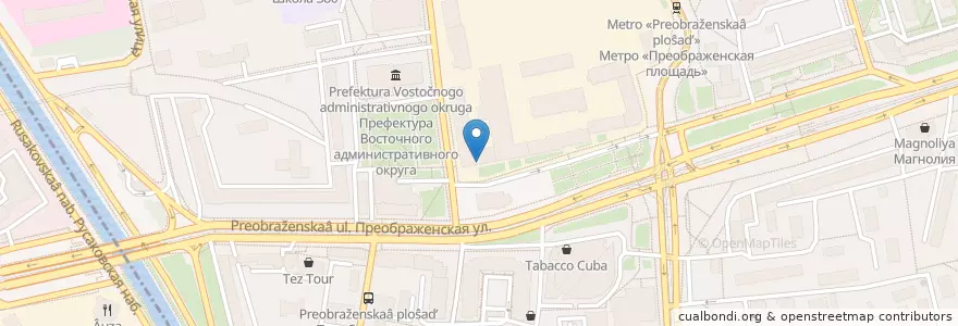 Mapa de ubicacion de НБ Траст en Rusland, Centraal Federaal District, Moskou, Восточный Административный Округ, Район Преображенское.