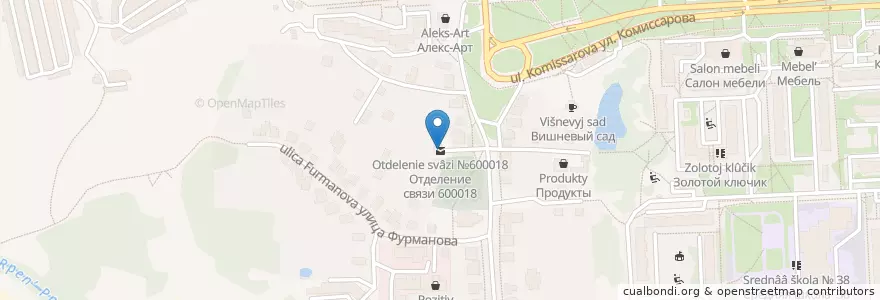 Mapa de ubicacion de Отделение связи №600018 en Russia, Central Federal District, Vladimir Oblast, Городской Округ Владимир.