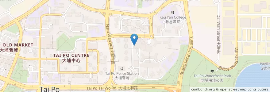 Mapa de ubicacion de 富善體育館停車場 Fu Shin Indoor Recreation Centre Car Park en China, Hong Kong, Cantão, Novos Territórios, 大埔區 Tai Po District.