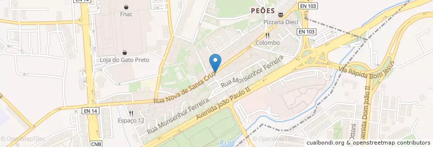 Mapa de ubicacion de Pausa útil en البرتغال, المنطقة الشمالية (البرتغال), براغا, كافادو, براغا.