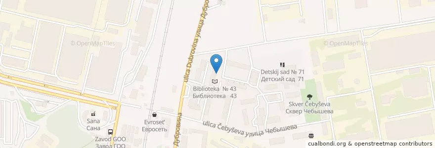 Mapa de ubicacion de Отделение связи №394084 en Russia, Distretto Federale Centrale, Oblast' Di Voronež, Городской Округ Воронеж.