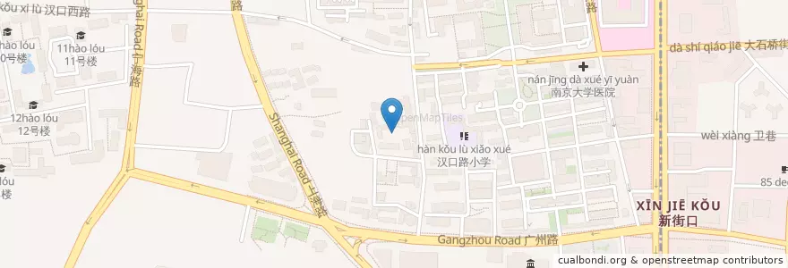 Mapa de ubicacion de 南京大学附属中学国际高中 en 中国, 江苏省, 南京市, 鼓楼区.