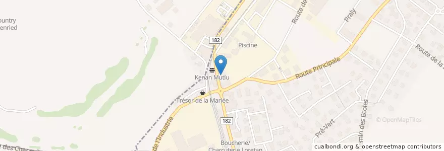 Mapa de ubicacion de Kenan Mutlu en Suíça, Fribourg/Freiburg, Seebezirk / District Du Lac, Courtepin.