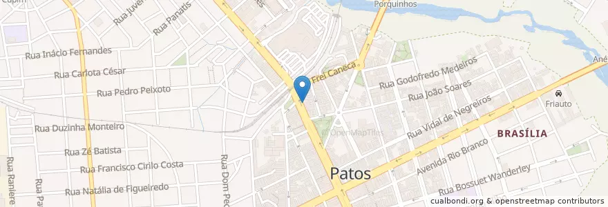 Mapa de ubicacion de Center Lanches en Brezilya, Kuzeydoğu Bölgesi, Paraíba, Região Metropolitana De Patos, Região Geográfica Intermediária De Patos, Região Geográfica Imediata De Patos, Patos.