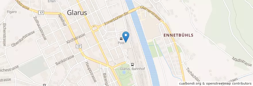 Mapa de ubicacion de Migros Restaurant en İsviçre, Glarus, Glarus.