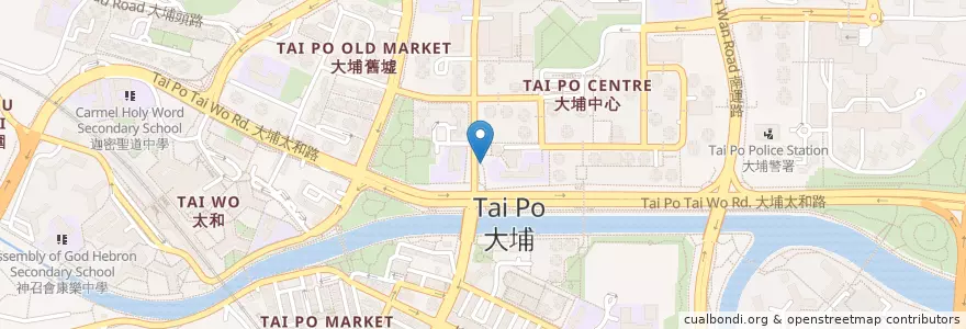 Mapa de ubicacion de 公眾單車泊位 en China, Hong Kong, Guangdong, New Territories, Tai Po District.