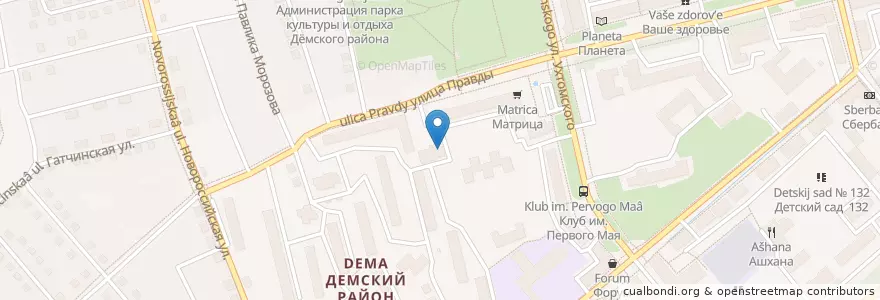 Mapa de ubicacion de Фармленд en Russland, Föderationskreis Wolga, Baschkortostan, Городской Округ Уфа.