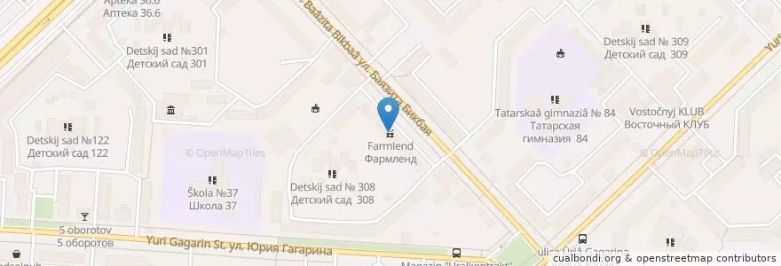 Mapa de ubicacion de Фармленд en Rusia, Приволжский Федеральный Округ, Bashkortostán, Городской Округ Уфа.