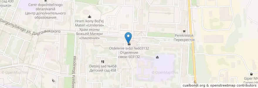 Mapa de ubicacion de Нижний Новгород 603132 en ロシア, 沿ヴォルガ連邦管区, ニジニ・ノヴゴロド州, ニジニ・ノヴゴロド管区.
