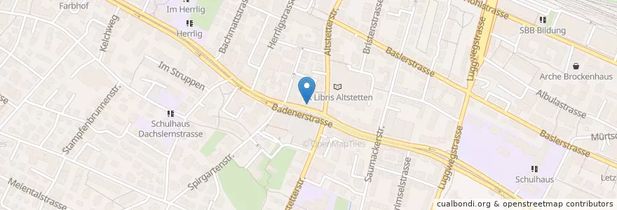 Mapa de ubicacion de Cafe Bar Memo en Switzerland, Zurich, District Zurich, Zurich.