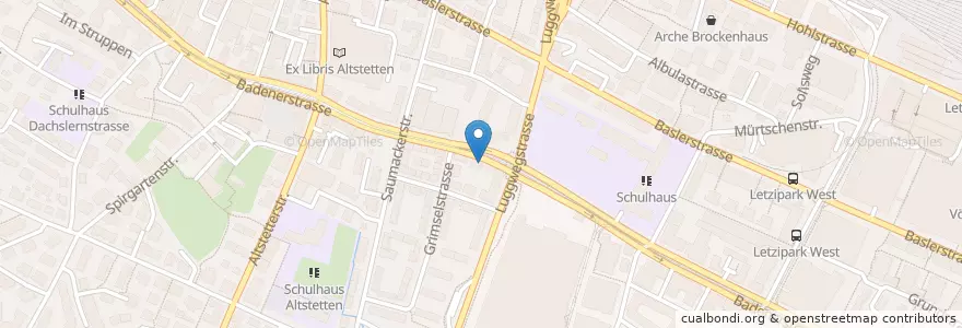 Mapa de ubicacion de Restaurant Casino en Switzerland, Zurich, District Zurich, Zurich.