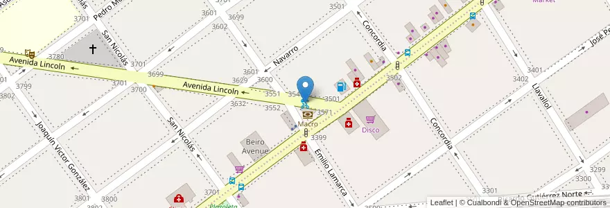 Mapa de ubicacion de 203 - Beiro en Argentinië, Ciudad Autónoma De Buenos Aires, Buenos Aires, Comuna 11.
