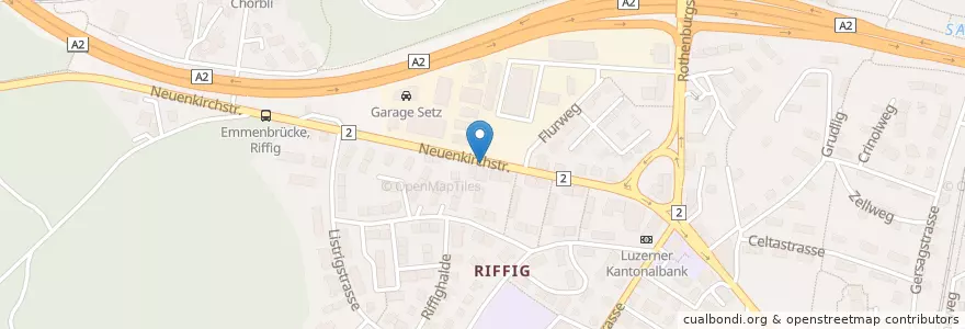 Mapa de ubicacion de Sprengi Garage en سويسرا, Luzern, Emmen.