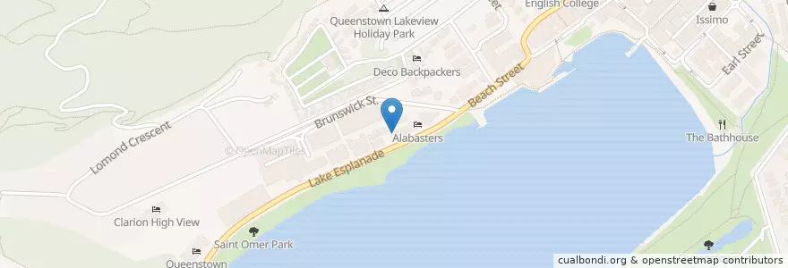Mapa de ubicacion de Lakeside Dental Practice en Nuova Zelanda, Otago, Queenstown-Lakes District.
