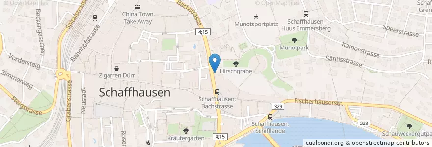 Mapa de ubicacion de Dürum Take Away en 瑞士, Schaffhausen, Schaffhausen.