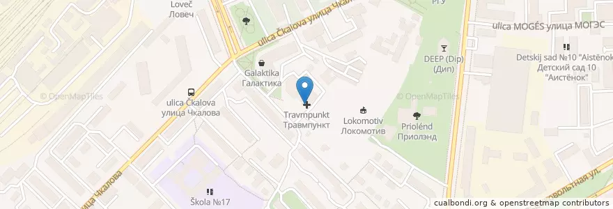 Mapa de ubicacion de Травмпункт en ロシア, 中央連邦管区, リャザン州, Городской Округ Рязань.