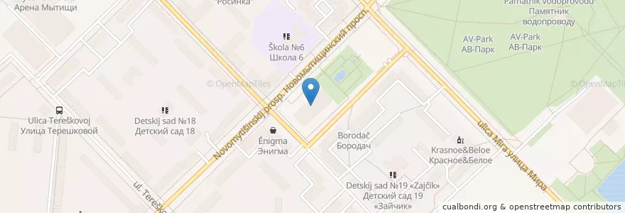 Mapa de ubicacion de ФЭСТ en روسيا, Центральный Федеральный Округ, محافظة موسكو, Городской Округ Мытищи.