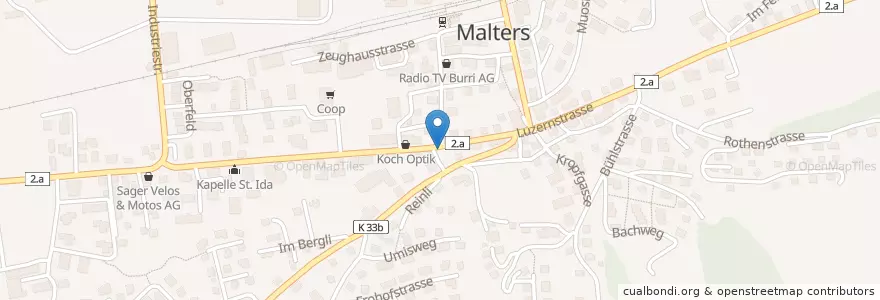 Mapa de ubicacion de Restaurant Klösterli en Schweiz/Suisse/Svizzera/Svizra, Luzern, Malters.