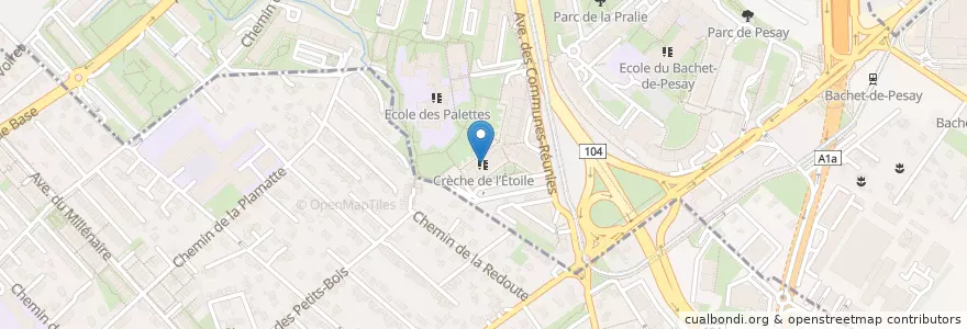 Mapa de ubicacion de Crèche de l’Étoile en Switzerland, Geneva, Geneva.