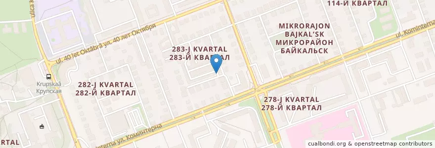 Mapa de ubicacion de ГК Луч-2 en Rusia, Distrito Federal De Siberia, Óblast De Irkutsk, Ангарский Городской Округ.
