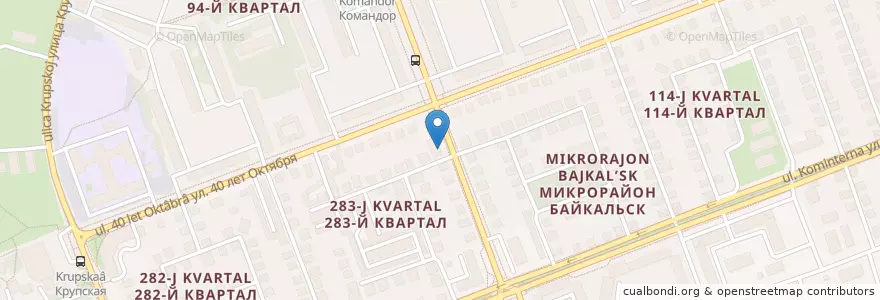 Mapa de ubicacion de Маяк en Russia, Distretto Federale Siberiano, Oblast' Di Irkutsk, Ангарский Городской Округ.