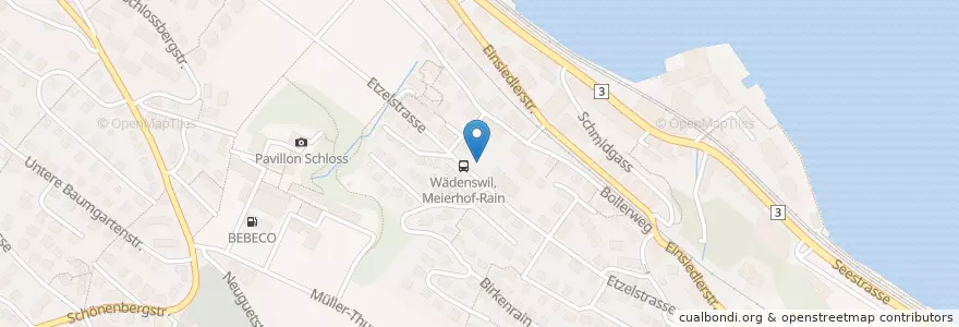 Mapa de ubicacion de Kindergarten Meierhof en Switzerland, Zurich, Bezirk Horgen, Wädenswil.