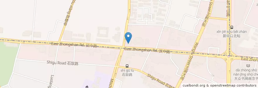 Mapa de ubicacion de 中国光大银行 en 中国, 江蘇省, 南京市, 鼓楼区.