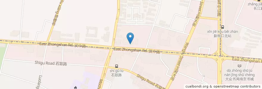 Mapa de ubicacion de 宁波银行 en China, Jiangsu, Nanquim, Distrito De Gulou.