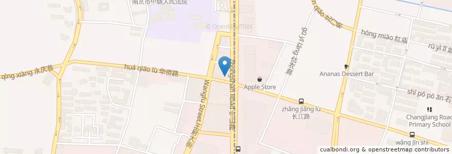 Mapa de ubicacion de 华夏银行 en Çin, Jiangsu, Nankin, 鼓楼区.
