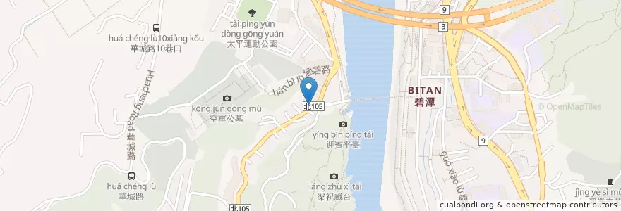 Mapa de ubicacion de 1972 en Taïwan, Nouveau Taipei, Xindian.
