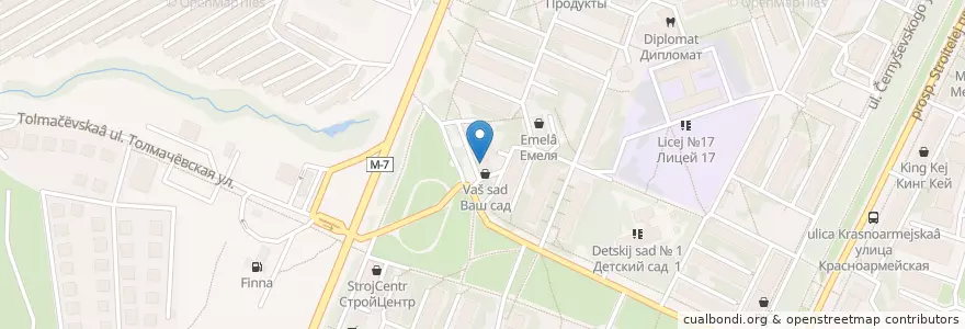 Mapa de ubicacion de Пивной бочонок en Rússia, Distrito Federal Central, Владимирская Область, Городской Округ Владимир.
