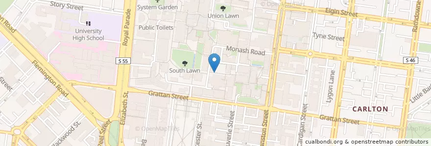 Mapa de ubicacion de House of Cards en Australien, Victoria, City Of Melbourne.