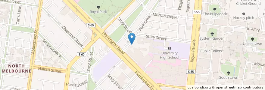 Mapa de ubicacion de Western Precinct en Австралия, Виктория, City Of Melbourne.
