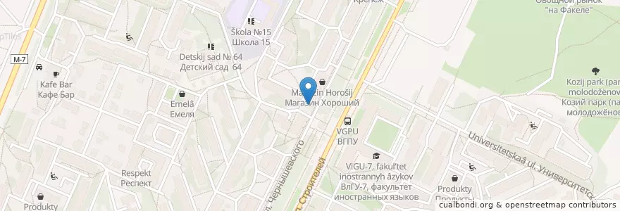 Mapa de ubicacion de Аптека№711"Аптечество" en Rusland, Centraal Federaal District, Владимирская Область, Городской Округ Владимир.