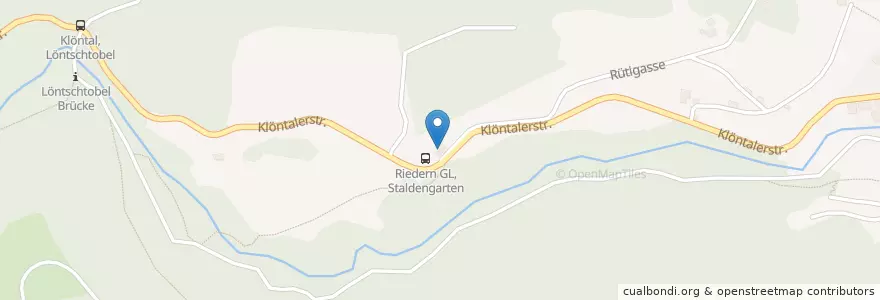 Mapa de ubicacion de Staldengarten en Svizzera, Glarona, Glarus.