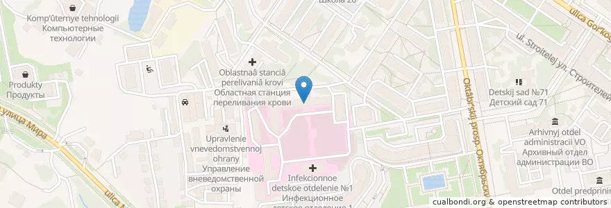 Mapa de ubicacion de Женская консультация №3 en Russia, Central Federal District, Vladimir Oblast, Городской Округ Владимир.