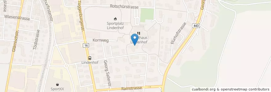 Mapa de ubicacion de Primarschule Lindenhof en スイス, ザンクト・ガレン州, Wahlkreis Wil, Wil (Sg).