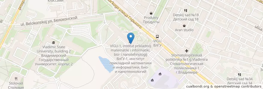 Mapa de ubicacion de ВлГУ-1, Институт биологии и экологии en Russie, District Fédéral Central, Oblast De Vladimir, Городской Округ Владимир.