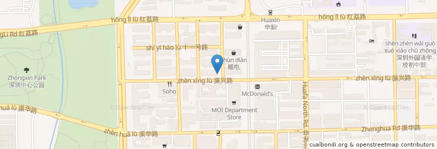 Mapa de ubicacion de 大家乐 en الصين, غوانغدونغ, شنجن (الصين), 福田区.