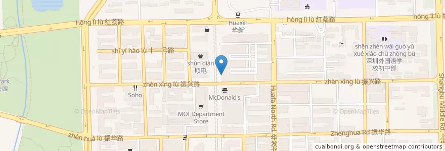 Mapa de ubicacion de PinGanBank en 中国, 广东省, 深圳市, 福田区.