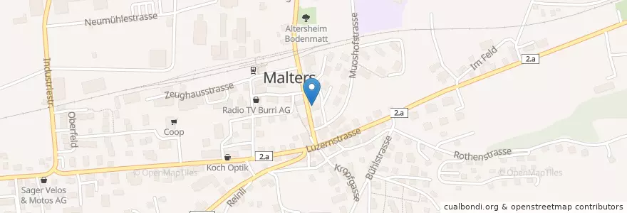 Mapa de ubicacion de Polizei Station Malters en Switzerland, Luzern, Malters.