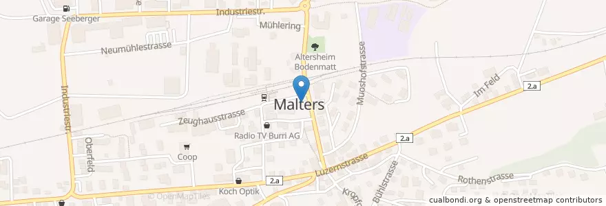 Mapa de ubicacion de Gemeindehaus Malters en Schweiz/Suisse/Svizzera/Svizra, Luzern, Malters.