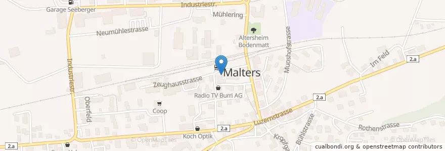 Mapa de ubicacion de Restaurant Bahnhof en Schweiz/Suisse/Svizzera/Svizra, Luzern, Malters.