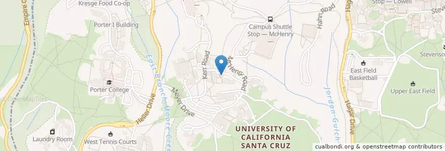 Mapa de ubicacion de Baskin Arts Multipurpose Studio en Stati Uniti D'America, California, Santa Cruz County, Santa Cruz.