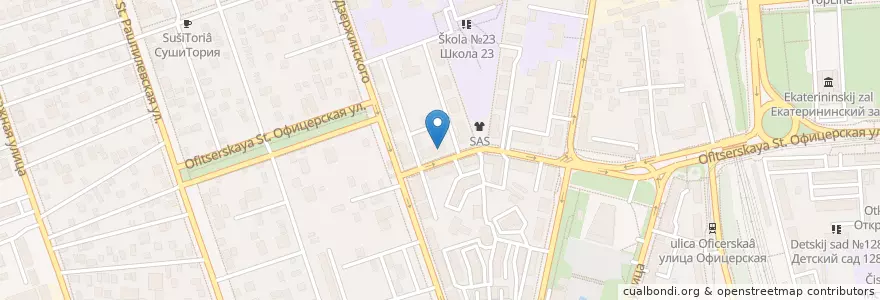 Mapa de ubicacion de Поликлиника №19 en Rusia, Южный Федеральный Округ, Krai De Krasnodar, Городской Округ Краснодар.