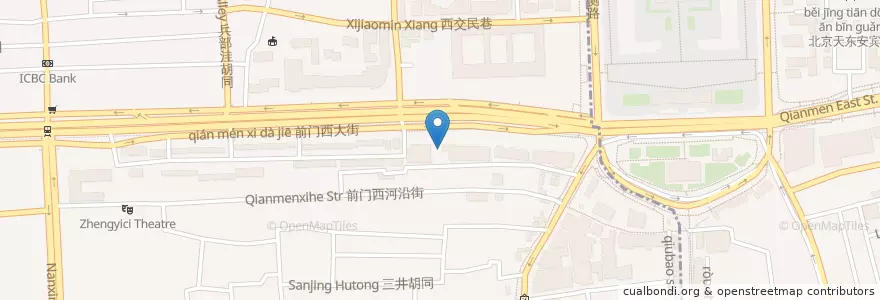 Mapa de ubicacion de 前门正阳市场三号楼旁 en China, Beijing, Hebei, Xicheng District.